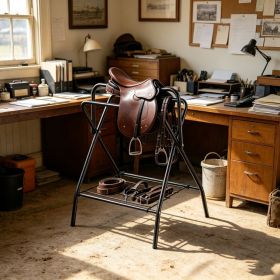 Folding Saddle Rack with Foldable for Garage